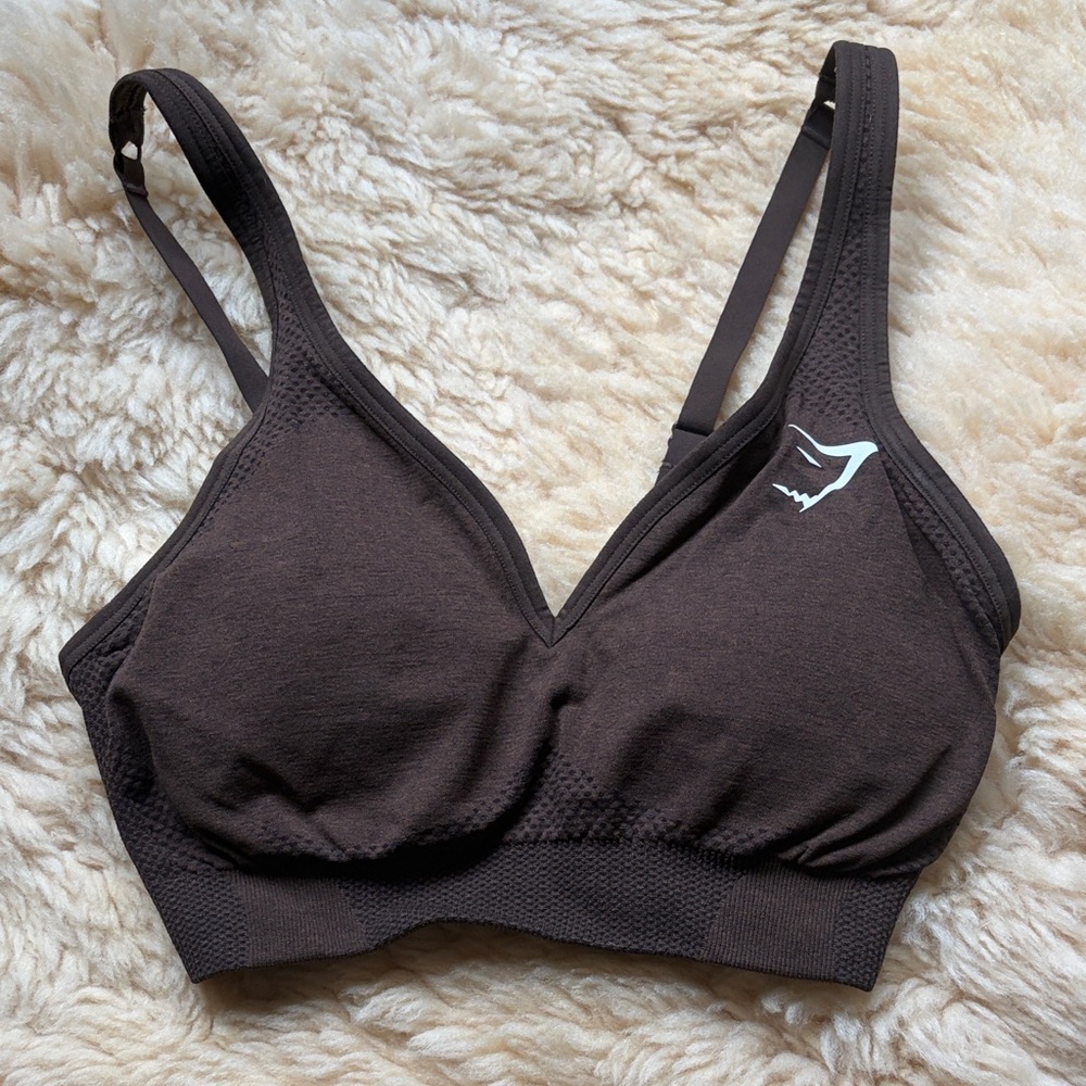 Gymshark Dark Brown Wireless Bra